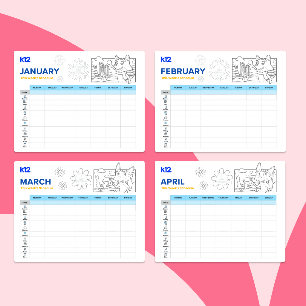Strider's Weekly and Monthly Planner - Printable Worksheet
