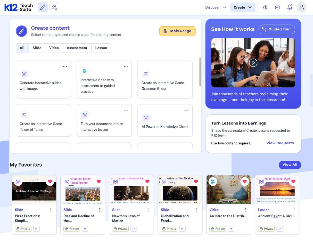 TeachSuite: Digital Lesson Creation