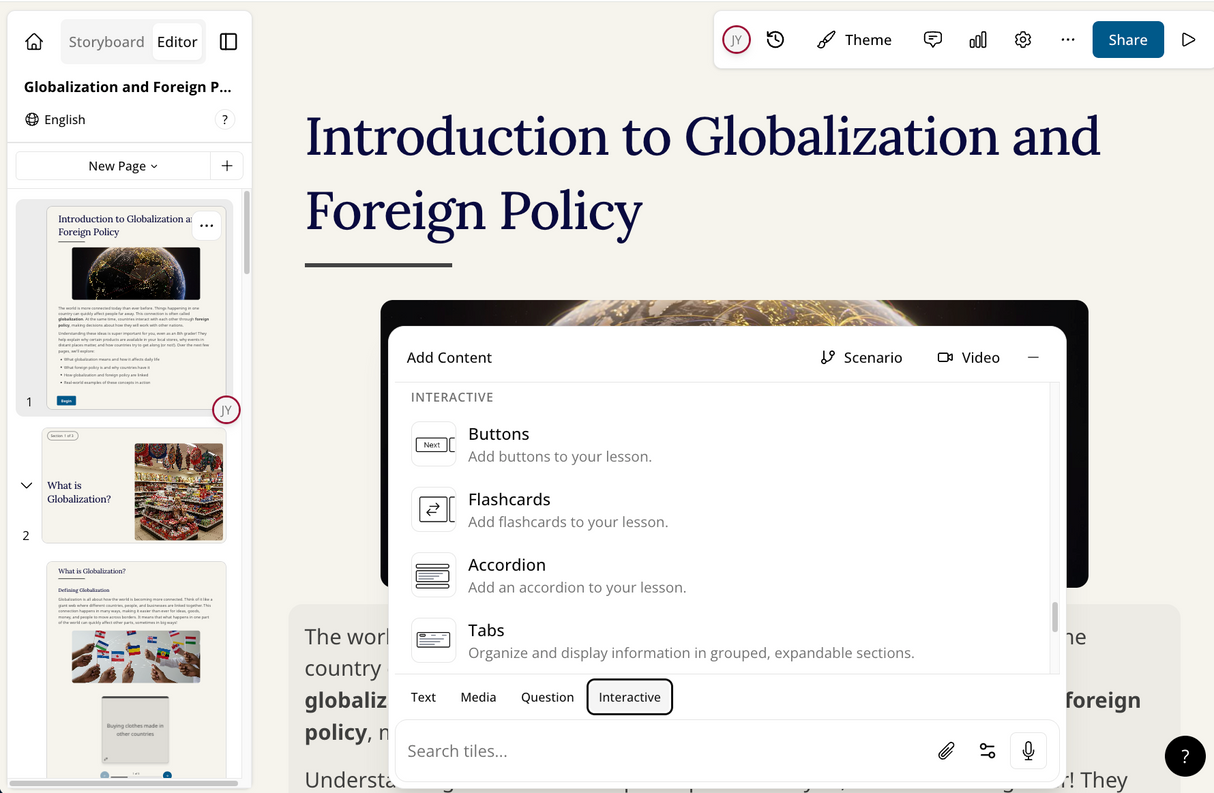 TeachSuite: Digital Lesson Creation