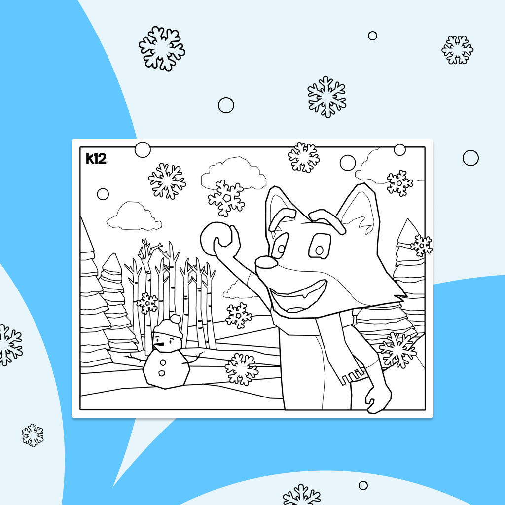 Strider's Winter Adventure - Printable Coloring Page