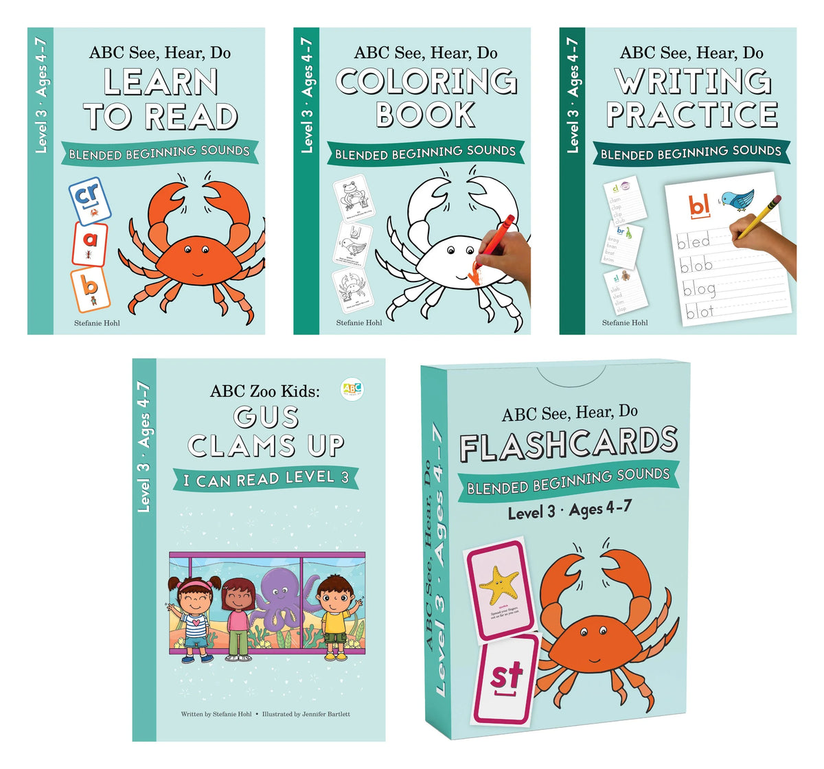 ABC See, Hear, Do Level 3 Bundle: Learn to Read Blended Beginning Sounds
