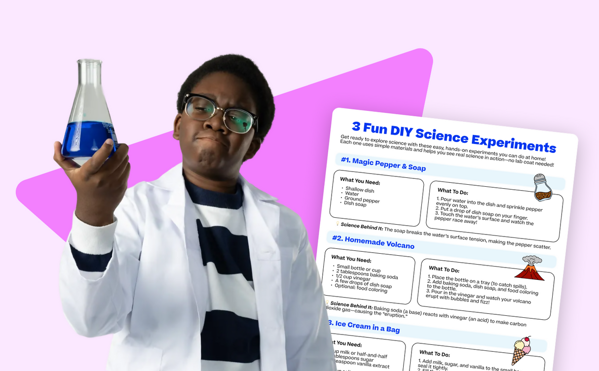 At-Home Science Experiments - Printable Activity Worksheet