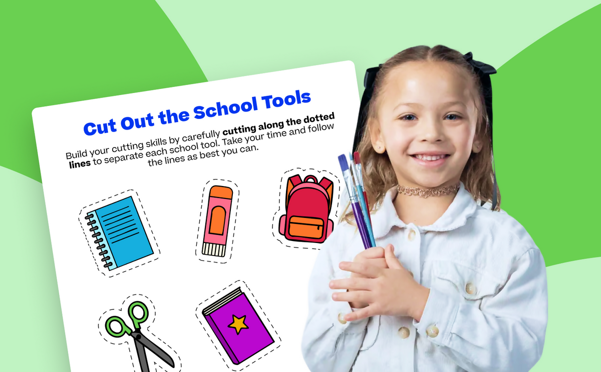 Snip and Clip Challenge - Printable Activity Worksheet – K12 Learning Store
