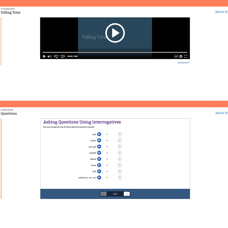 Spanish I - Skills Recovery